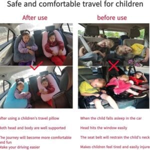 travel pillow cushion for the back seat of car car pillow for kids